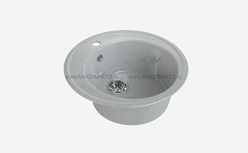 MAXSTONE Мойка глянцевая MS-2 (светло-серая) 505*505*200